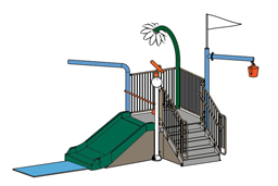 Water Play Structure Model 2701-101 plan view