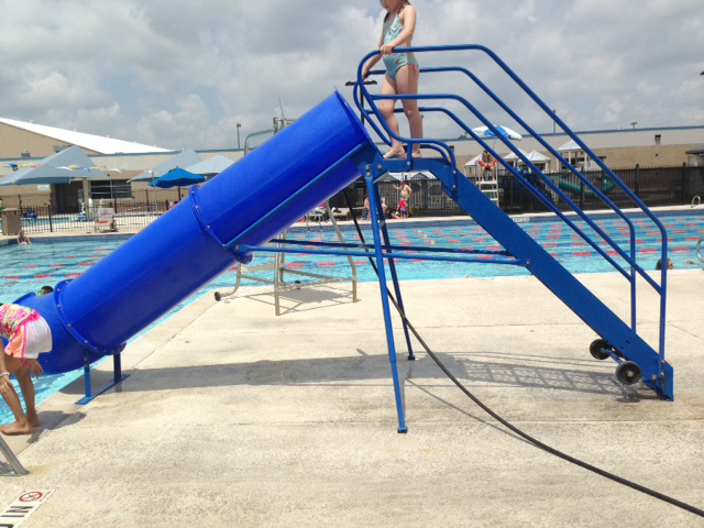 portable water slide for pool
