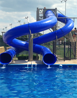 Double Polyethylene Flume Water Slide Model 1667