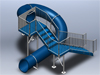 Polyethylene Flume Water Slide Model 1663 3D
