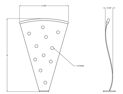 Pizza Slice Bike Rack Model 202-125