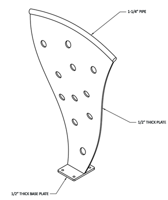 Pizza Slice Bike Rack Model 202-125