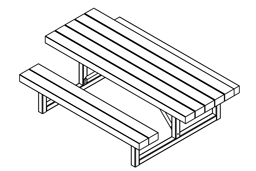 Table Model 75-113 ADA plan view