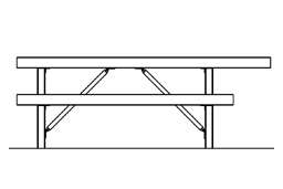 Table Model 75-113 ADA plan view