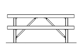 Table Model 75-113 plan view