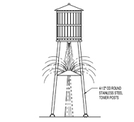 Water Tower Model 1800-122 plan view