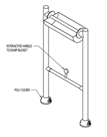 Large Dumping Bucket Model 1800-49 plan view