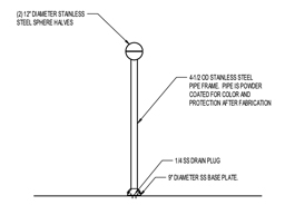 Crystal Dome Spray Feature Model 1800-90 plan view