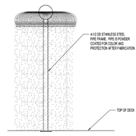 Crystal Dome Spray Feature Model 1800-90 plan view