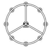 Misty Spray Circle Model 1800-96_wheel plan view