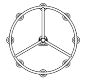 Misty Spray Circle Model 1800-96_wheel plan view