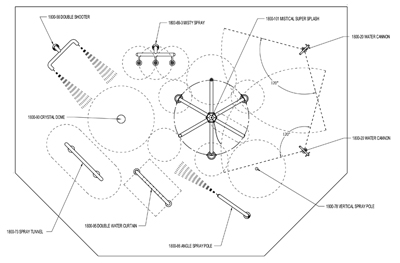 Spray Park Model 2516 plan view