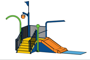 Water Play Structure Model 2701-102 plan view