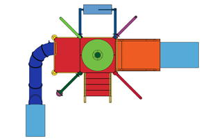 Water Play Structure Model 2702-106 plan view