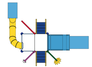 Water Play Structure Model 2702-108 plan view