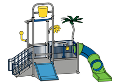 Water Play Structure Model 2702-110 plan view