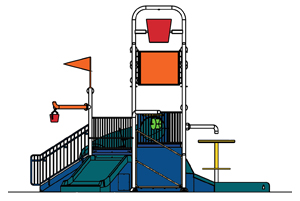 Water Play Structure Model 2704-103 plan view