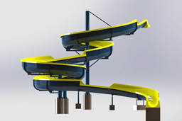 Fiberglass Hillside Slide Model: Tyler Hill 3D view