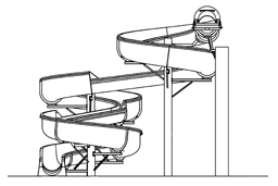 Closed & Open Flume Landscape Slide Model: Kaufman 1 plan view