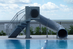 Single Polyethylene Flume Pool Slide Model 1676