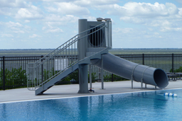 Single Polyethylene Flume Pool Slide Model 1676