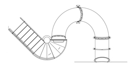 Polyethylene Flume Slide Model 1676 plan view