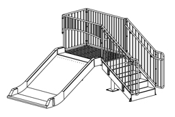 Family Fun Fiberglass Slide Model 1800-52