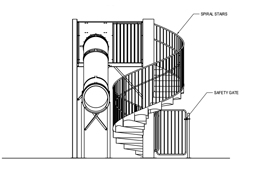 Drop Slide Pool Slide Model 5008 plan view