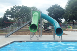 Double Flume Drop Slide Pool Slide Model 5019