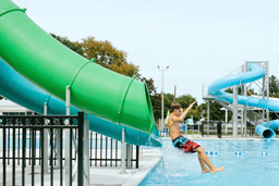 Double Flume Drop Slide Pool Slide Model 5019