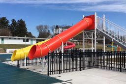 Double Flume Drop Slide Pool Slide Model 5022