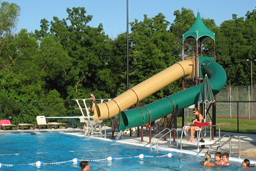 Double Flume Drop Slide Pool Slide Model 5022