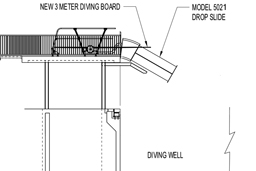 Drop Slide Pool Slide Model 5021 plan view