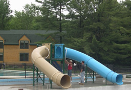 Double Flume Pool Slide Model 9006