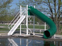 Single Polyethylene Flume Pool Slide Model 9208