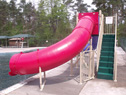 Double Flume Pool Slide Model 9305 Security Gate open