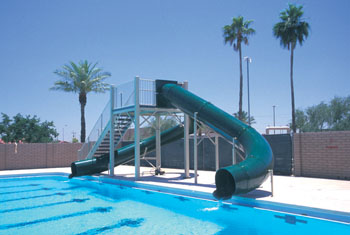 Double Flume Pool Slide Model 9409