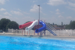 Triple Flume Drop Slide Pool Slide Model 5023