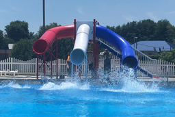 Triple Flume Drop Slide Pool Slide Model 5023