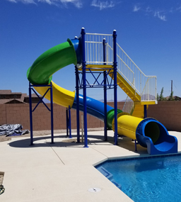 Closed Flume Fiberglass Water Slide Model 1628-32