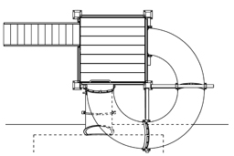 Polyethylene Flume Water Slide Model 1656 plan view