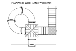 Polyethylene Flume Water Slide Model 1663 plan view