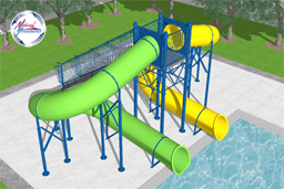 Double Polyethylene Flume Water Slide Model 1689