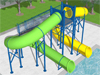 Closed Flume Fiberglass Water Slide Model 1628-32