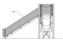 Fiberglass Drop Slide Water Slide Model 1801 plan view