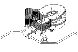 Fiberglass Water Slide Model 1815 plan view