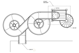 Open Fiberglass Flume Water Slide Model 1823 plan view