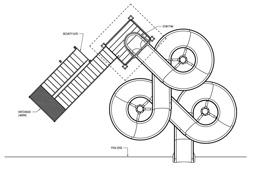 Fiberglass Water Slide Model 1830 plan view