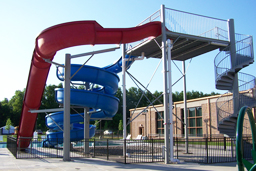 Double Fiberglass Water Slide Model 1837