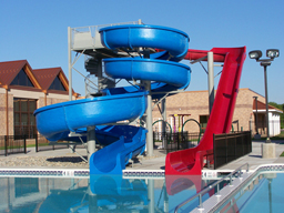 Double Fiberglass Water Slide Model 1837